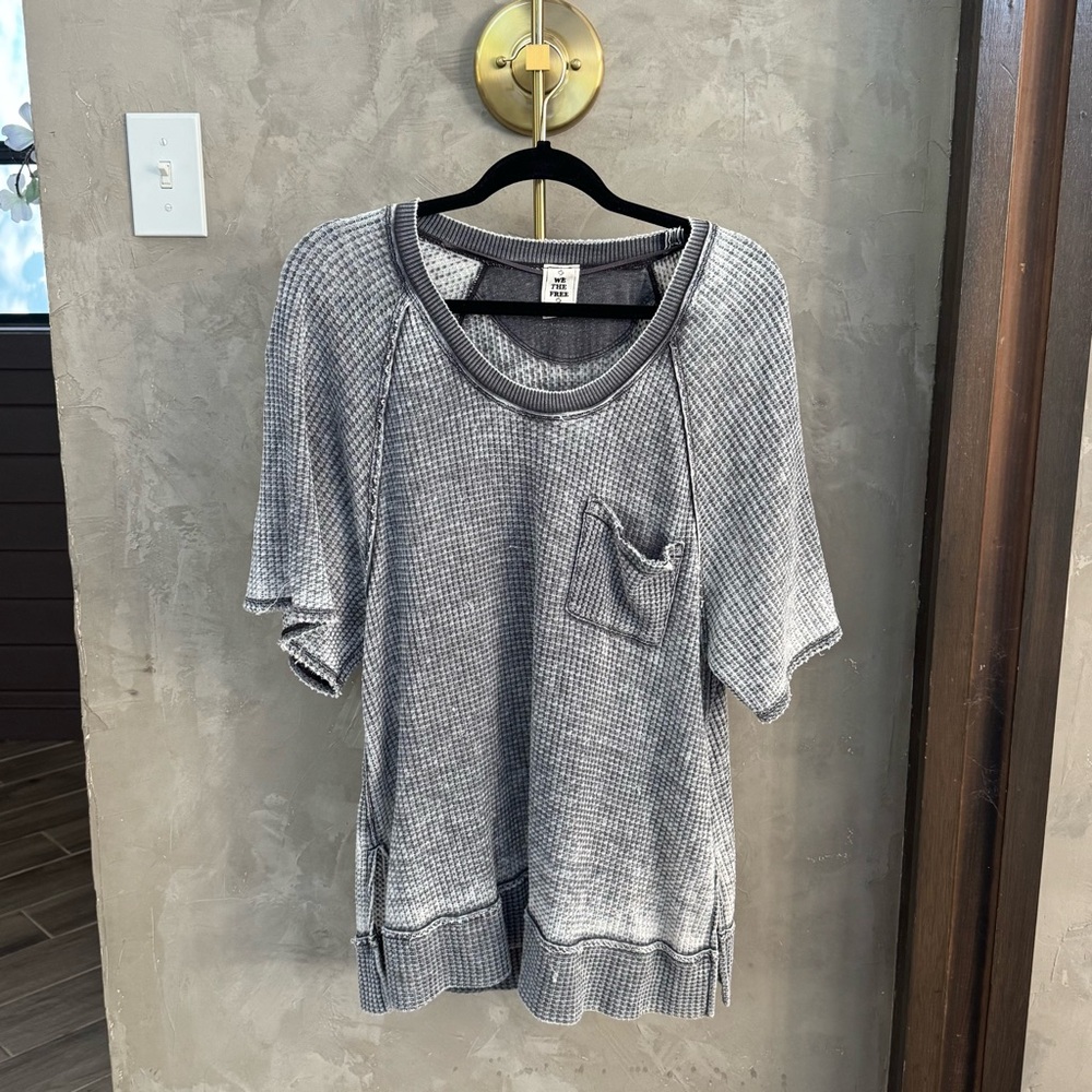 Free People waffle shirt